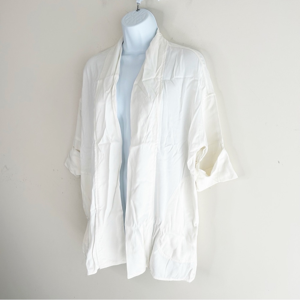 Aritzia Wilfred Lenglen Blazer Jacket Kimono Open front Off white Size XXS - Picture 8 of 14